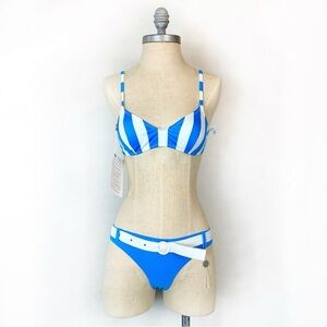 SOLID & STRIPED Rachel Bikini Set Top M / Belted Bottom XS NWT